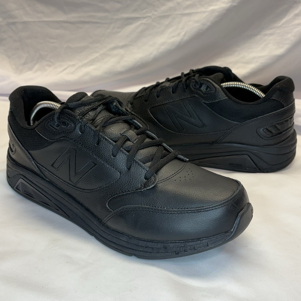 New Balance‎ 928v3 Men's Black Leather Walking Shoes Size 11 D MW928BK3